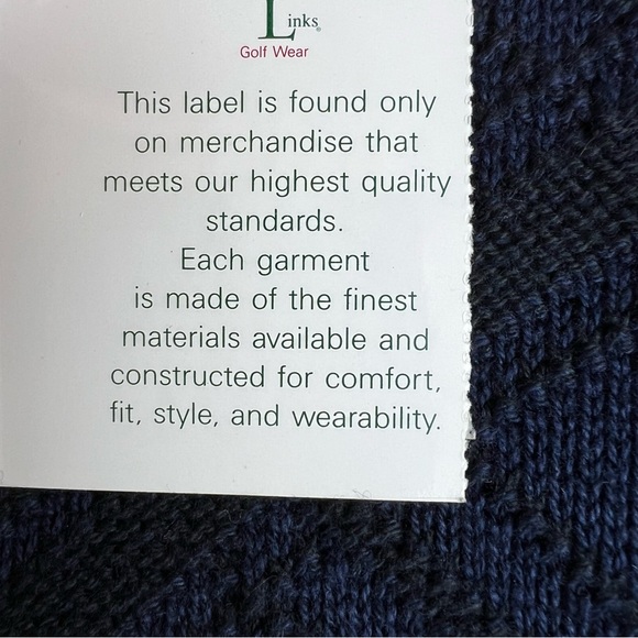 Vintage Sweater Mens Large Cypress Links Knit Pullover 90s Y2K Grandpa NWT - Picture 7 of 9